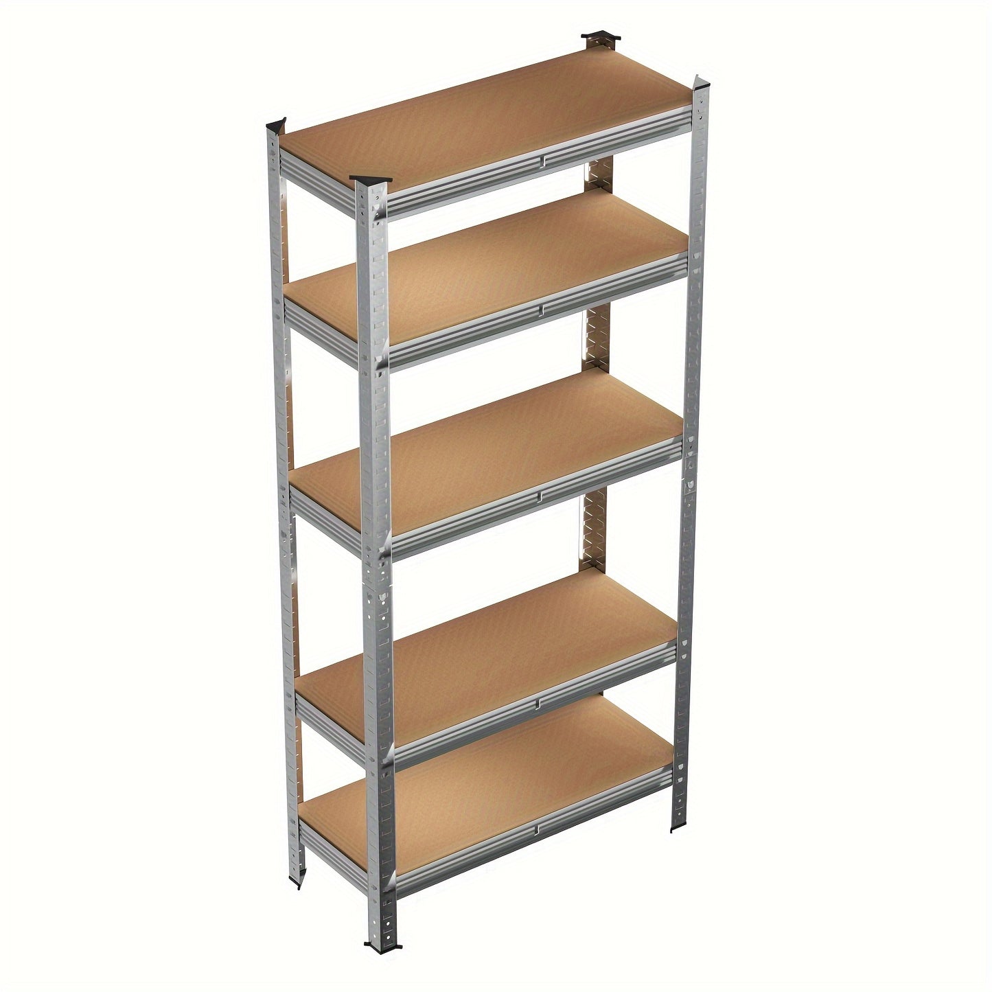 DayPlus 5-Tier Heavy Duty Metal Shelving Unit, Boltless Design, Galvanized Multipurpose Storage Shelves for Garage, Workshop, Kitchen, Bathroom, Warehouse - 175KG Per Shelf, 875KG Total Capacity, Utility Racks