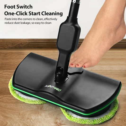 1Set Electric Mop, Rechargeable Mops For Cleaning Floors, Cordless Floor Cleaning Spin Mop Polisher Scrubber For Home Hardwood Tile PVC Floor