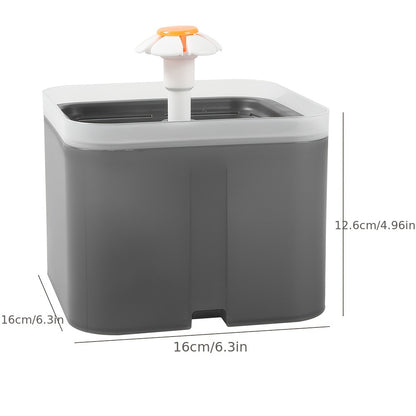 2L CAT WATER FOUNTAIN FOR PET DOG LED DRINKING WATER BOWL AUTOMATIC DISPENSER UK, 2L Large Capacity To Provide Drinking Water For Pets;Quiet Water Pump, Removable, Easy To Clean;, Without Battery