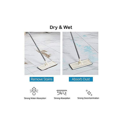 UK Multi-Functional Wash & Dry Mop and Bucket Set 360° Flat Squeeze + 10 Pads