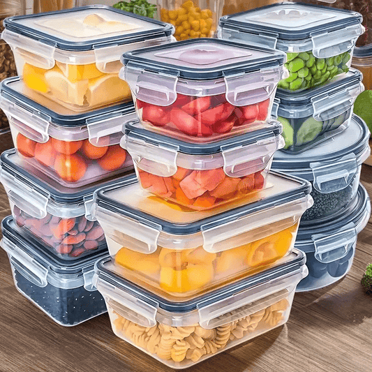 12 Pcs Food Storage Containers Set BPA Free Airtight Leak Proof Plastic Tubs With Lids Meal Prep Dishwasher Microwave Freezer Safe Pantry Kitchen Cabinet Organization