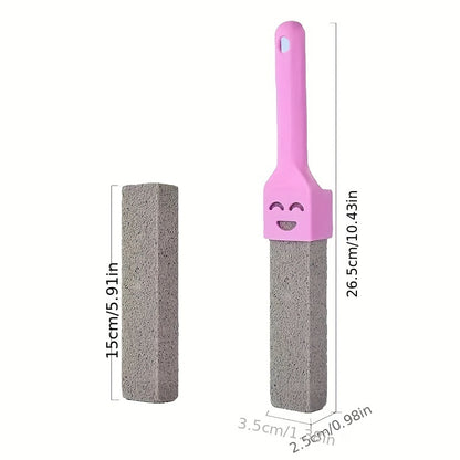 2PCS Pumice Stone Toilet Bowl Cleaning Brush with Sink Tile Bathtub Limescale Stain Washing Wand