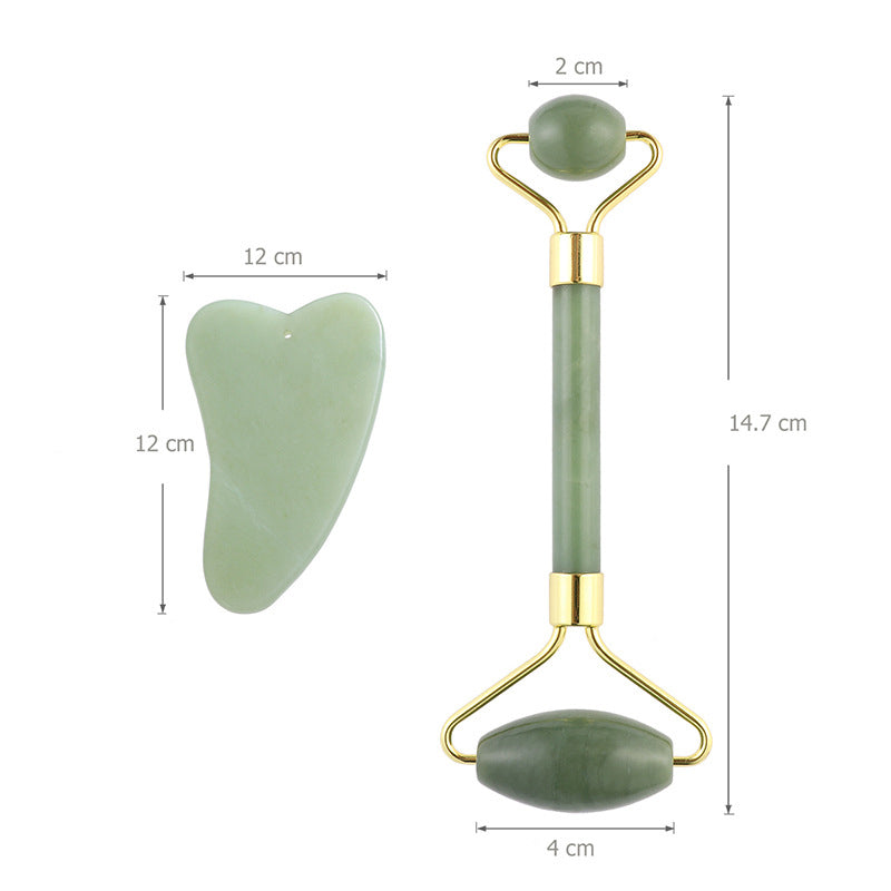 Jade Roller with Gua Sha Scraper for Face Beauty Roller to Improve the Appearance of your Skin