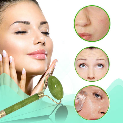 Jade Roller with Gua Sha Scraper for Face Beauty Roller to Improve the Appearance of your Skin