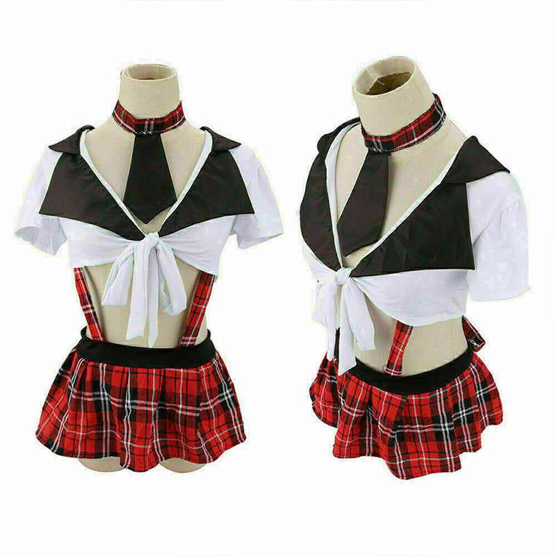 Women Secretary Costume Uniform Naughty School Girl Outfit Fancy Dress for Cosplay Party- Free Size