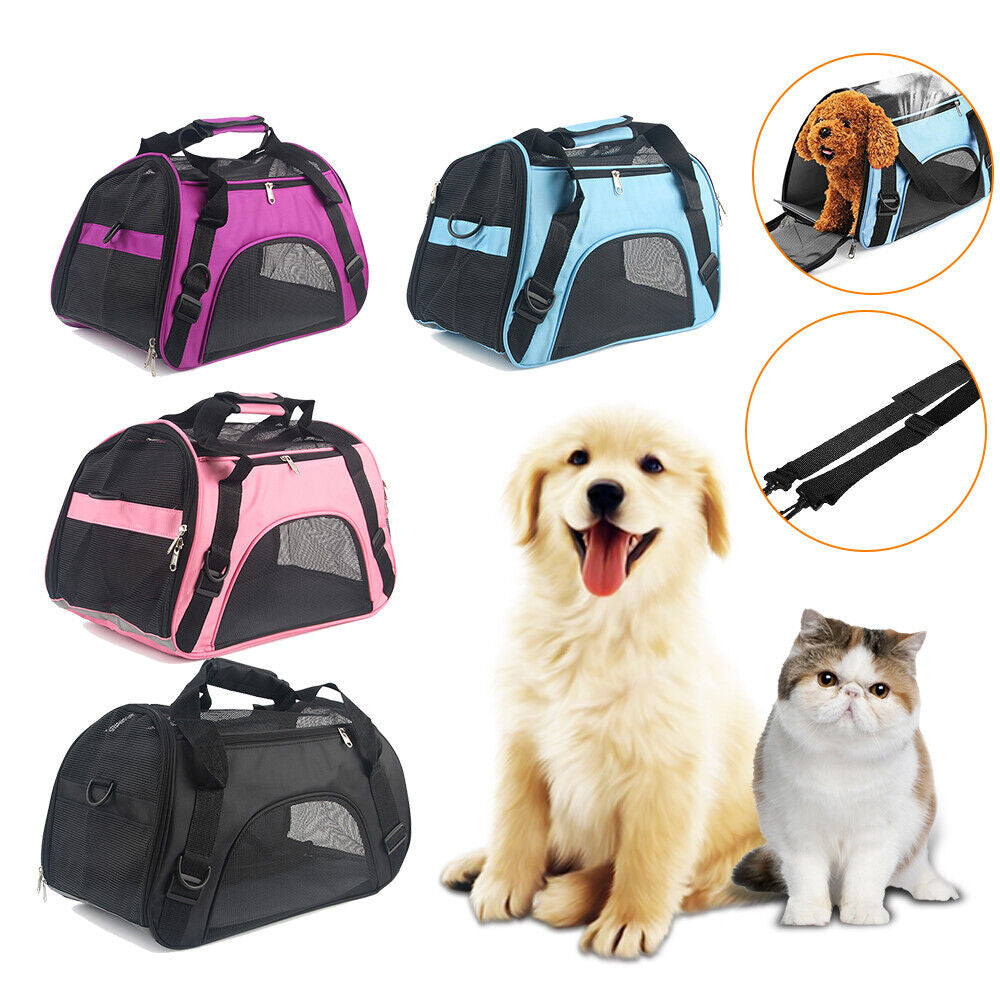 Portable and Foldable Soft Large Pet Carrier Bag - Available in 4 Colors