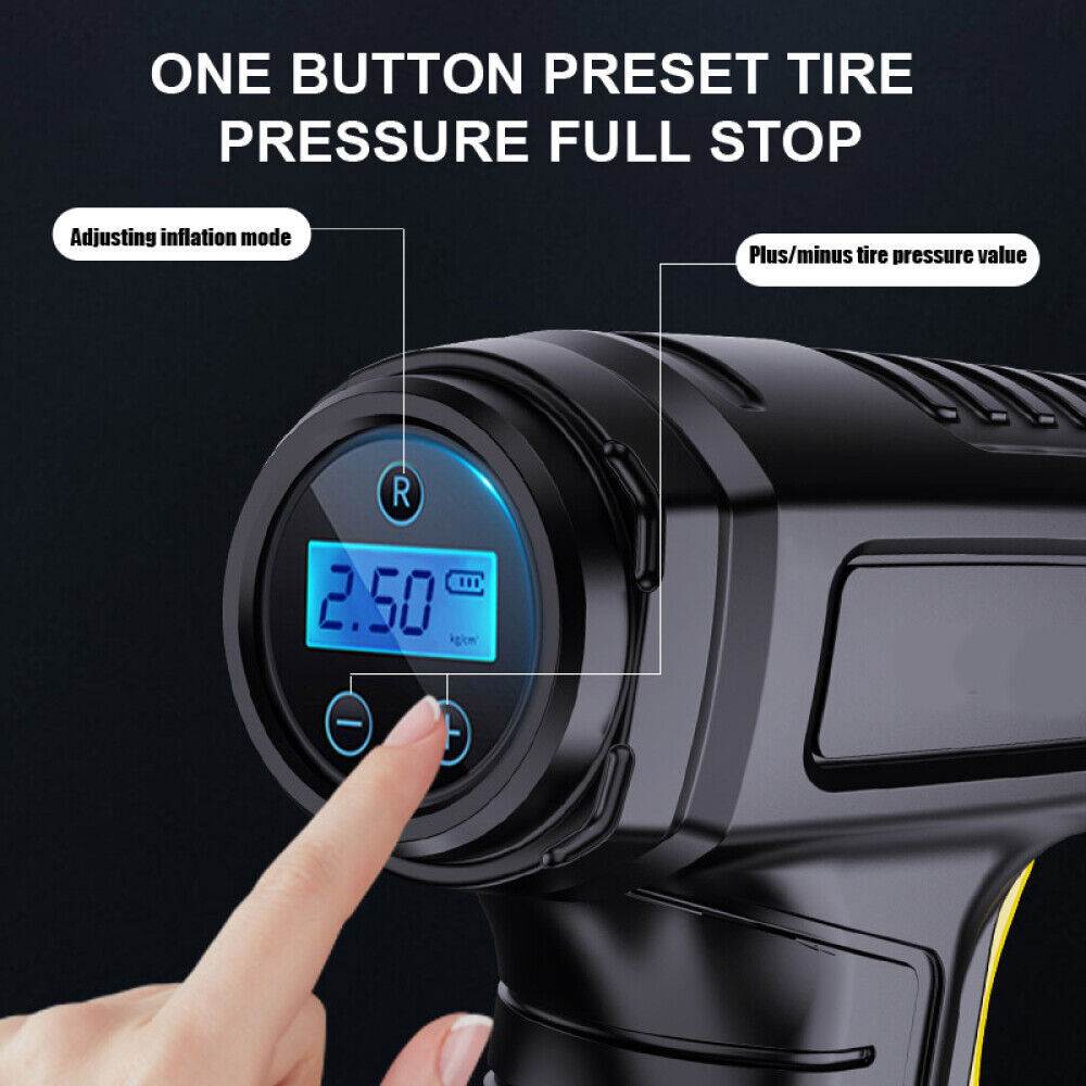 Car Tyre Inflator Cordless Digital USB Rechargeable Tire Air Compressor UK