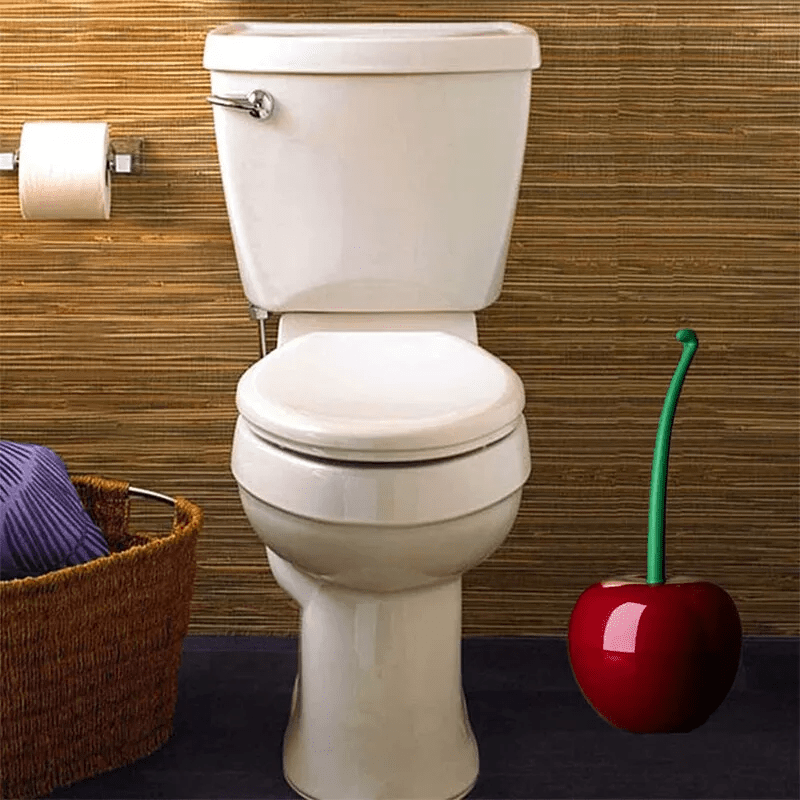 Cherry Shaped Toilet Brush And Holder Set Standing WC Bathroom Cleaning Brush UK