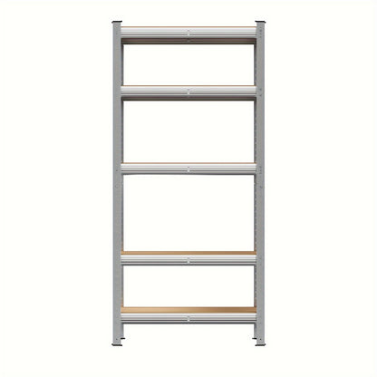 DayPlus 5-Tier Heavy Duty Metal Shelving Unit, Boltless Design, Galvanized Multipurpose Storage Shelves for Garage, Workshop, Kitchen, Bathroom, Warehouse - 175KG Per Shelf, 875KG Total Capacity, Utility Racks