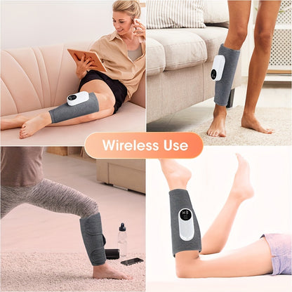 Cordless Leg Massager, 1pc Portable Electric Calf Air Compression Massager with Heat, Comfortable and Easy to Use, Perfect Gift for Christmas, Mother's Day, Father's Day