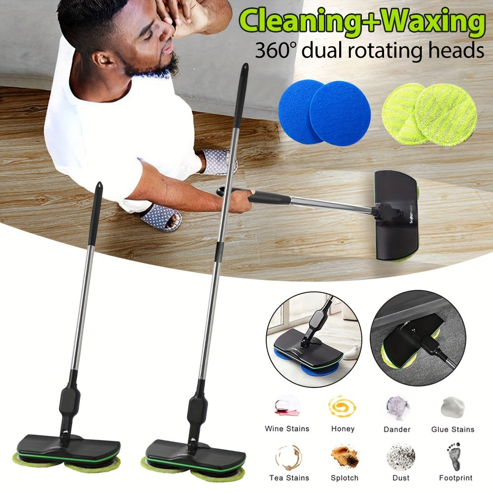 1Set Electric Mop, Rechargeable Mops For Cleaning Floors, Cordless Floor Cleaning Spin Mop Polisher Scrubber For Home Hardwood Tile PVC Floor