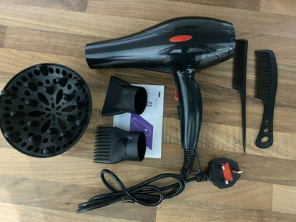 2200W Professional Style Hair Dryer Nozzle Concentrator Blower Pro Salon Heat UK