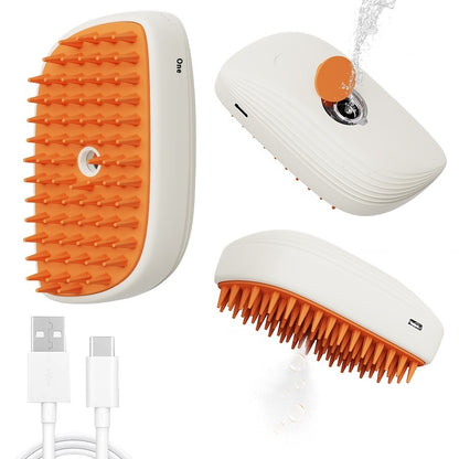 USB Rechargeable Pets Steam Brush Spray Massage Comb Pet Grooming Tools Cat Steam Comb Pet Products