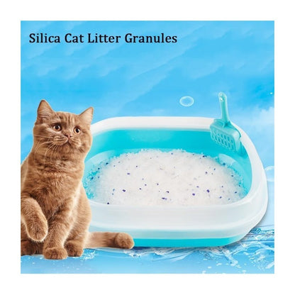 Natural Silica Cat Litter Crystals Cat Kitten Litter Pure Gel Ultra Absorbent Effective Odour Control No Dust Ultra Hygienic Biodegradable ECO Friendly