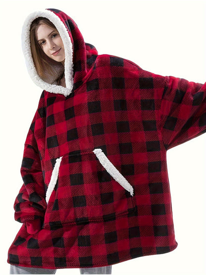 Hoodie Blanket Adult Oversized Ultra Plush Sherpa Giant Big Hooded Sweatshirt UK