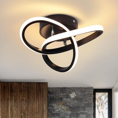 Ceiling Light LED Black Irregular - UK