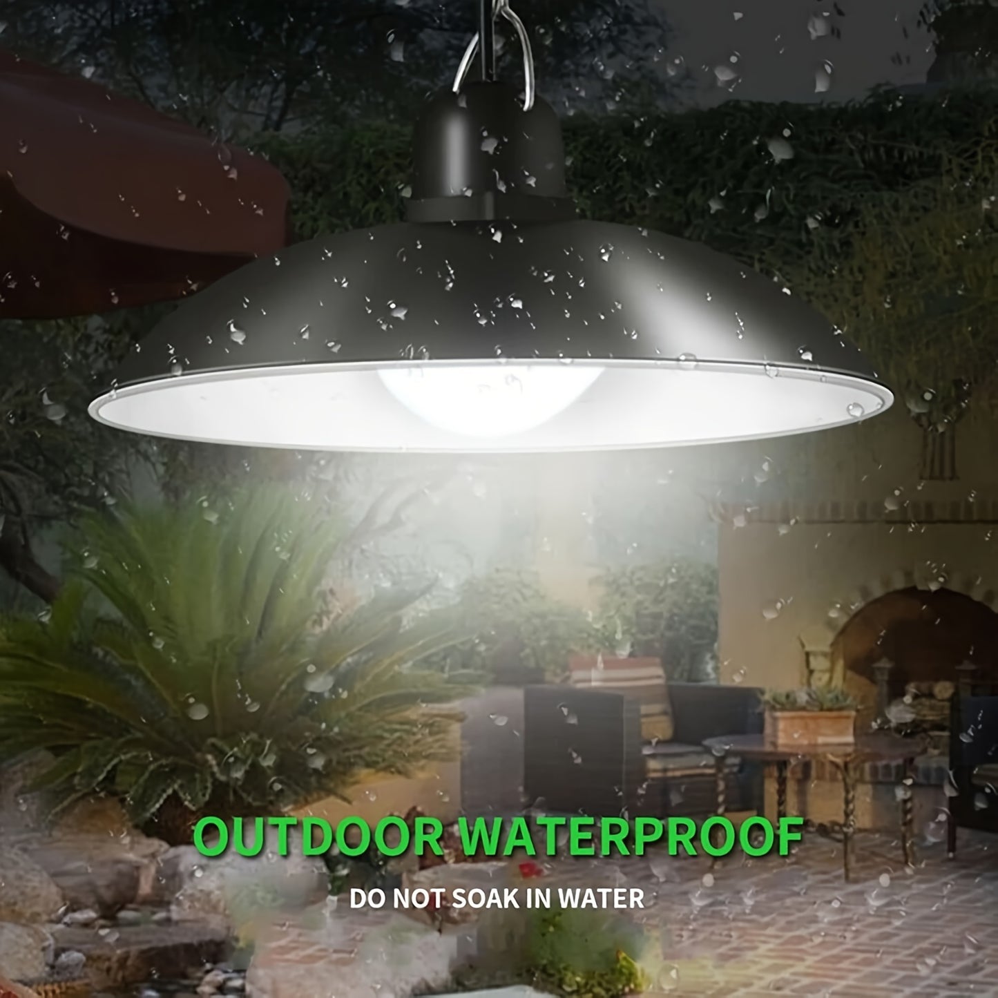 Solar Pendant Lights Double Head Solar Shed Lights 60LED IP65 Waterproof Outdoor Solar Lights Indoor With Remote Auto On/Off, For Garden Courtyard Barn Balcony Corridor Gazebo House Landscape