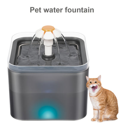 2L CAT WATER FOUNTAIN FOR PET DOG LED DRINKING WATER BOWL AUTOMATIC DISPENSER UK, 2L Large Capacity To Provide Drinking Water For Pets;Quiet Water Pump, Removable, Easy To Clean;, Without Battery