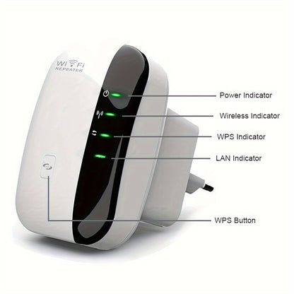 WiFi Signal Extender Range Repeater Booster 300Mbps Internet Amplifier UK Plug