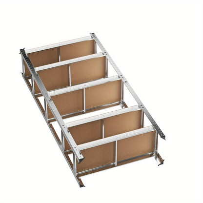 DayPlus 5-Tier Heavy Duty Metal Shelving Unit, Boltless Design, Galvanized Multipurpose Storage Shelves for Garage, Workshop, Kitchen, Bathroom, Warehouse - 175KG Per Shelf, 875KG Total Capacity, Utility Racks