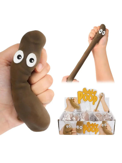 Pack of 3 Sand Poo - Stretchy Squishy Poo Toy - Kids Squishy Fun Christmas Stocking Filler Childs Party Bag Fidget Games