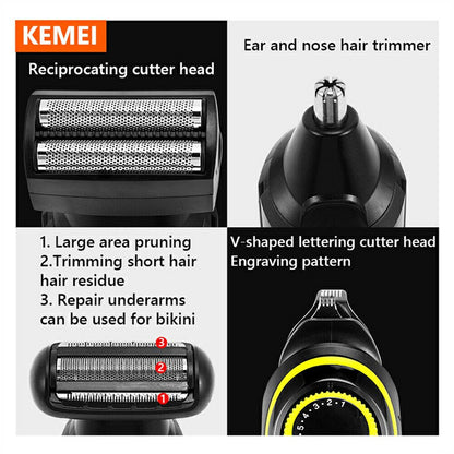 Hair Clippers Shaver Foil Shavers Professional Electric Razor USB Rechargeable