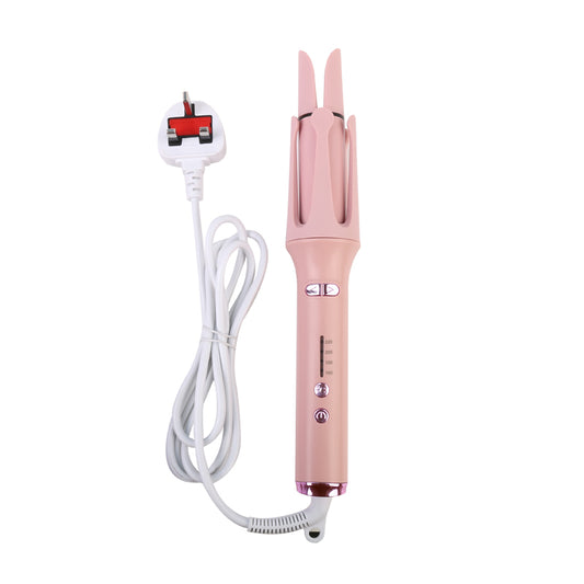 32mm Automatic Hair Curlers Curling Tongs 360 Degree Rotating Curling Wand - Pink