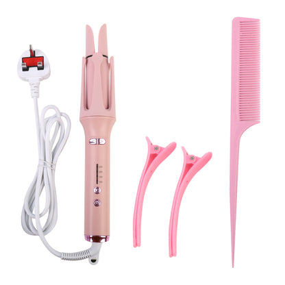 32mm Automatic Hair Curlers Curling Tongs 360 Degree Rotating Curling Wand - Pink