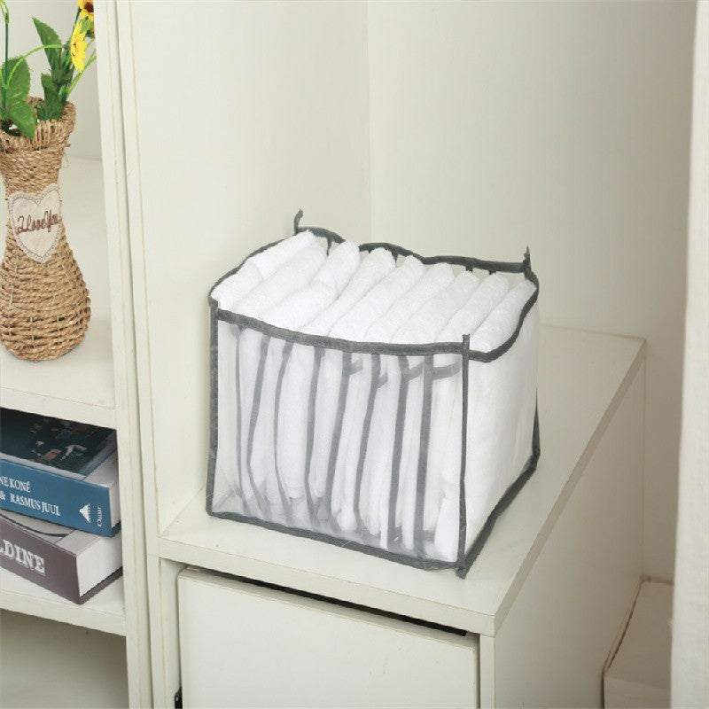 Clothes Storage Bags Foldable Organizer Wardrobe Cube Closet Boxes Compartment for Dress Shirts 9 Grids