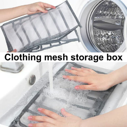 Clothes Storage Bags Foldable Organizer Wardrobe Cube Closet Boxes Compartment for Dress Shirts 9 Grids