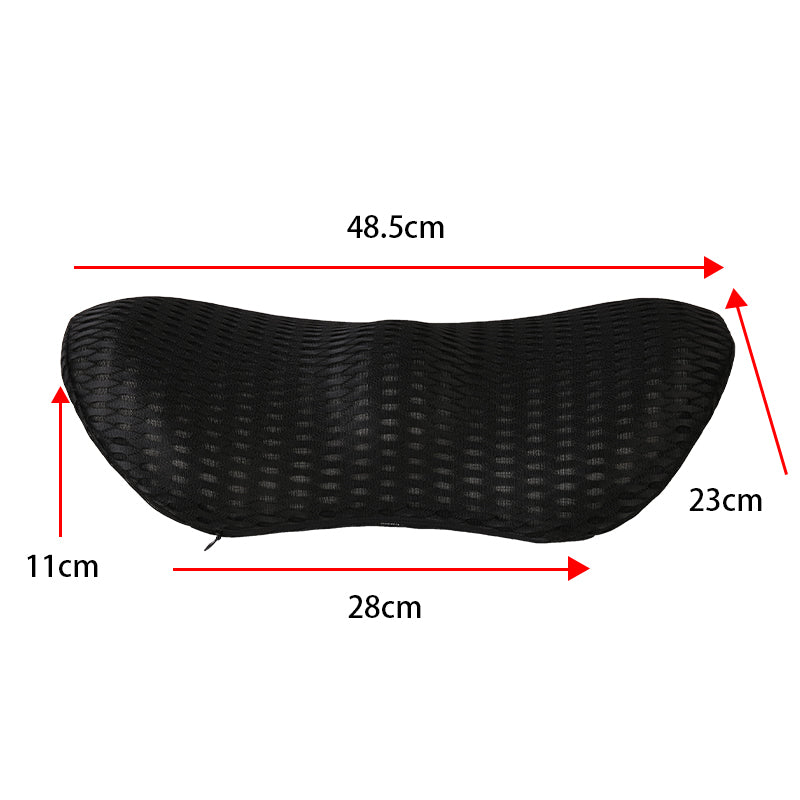 Car Lumbar Support Memory Pillow Chair Cushion for Sleep and Lower Back Relief Pain - Black