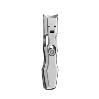 No Splash Fingernail Clipper Wide Jaw Opening Nail Clippers with Nail File and Cuticle Trimmer for Thick Nails Toenail