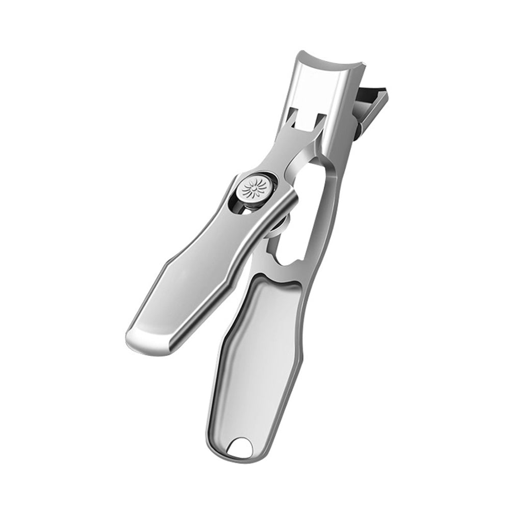 No Splash Fingernail Clipper Wide Jaw Opening Nail Clippers with Nail File and Cuticle Trimmer for Thick Nails Toenail