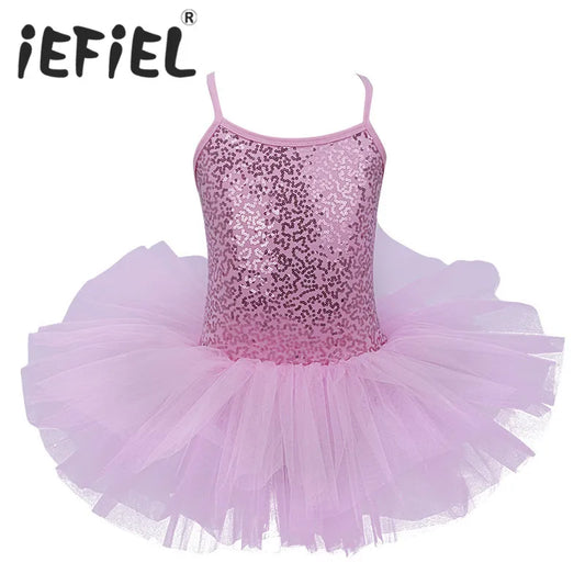 iEFiEL Kids Girls Ballet Dress Baby Children Cosplay Tutu Flower Dress Tulle Dancewear Clothing Ballerina Fairy Party Costumes