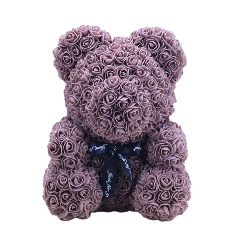 40/25cm Blue Rose Bear Heart Artificial Flower Rose Teddy Bear For Women Valentine's Wedding Birthday Christmas Gift