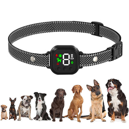 Smart Automatic Anti Barking Collar Digital Waterproof Stop Bark Collar for Dog Pet - Black