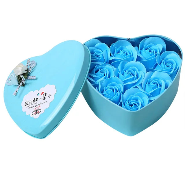 Rose Soap Flowers Scented Bath Body Petal Foam Artificial Flower DIY Wreath Valentine Wedding Gifts Bath Supply Leaves Girasoles