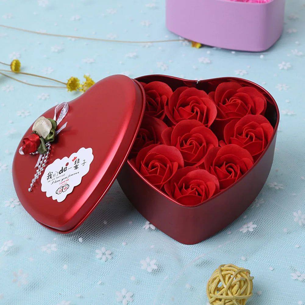 Rose Soap Flowers Scented Bath Body Petal Foam Artificial Flower DIY Wreath Valentine Wedding Gifts Bath Supply Leaves Girasoles