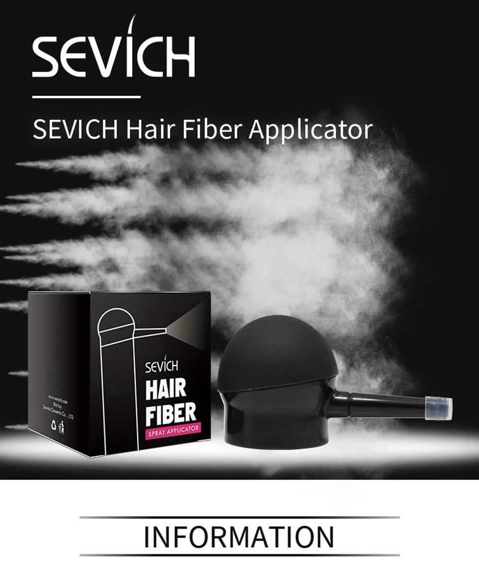 Sevich 10 Colors Hair Building Fibers Spray 100g Keratin Hair Fiber Refill Nozzle Applicator Pump For Hair Building Fiber Bottle