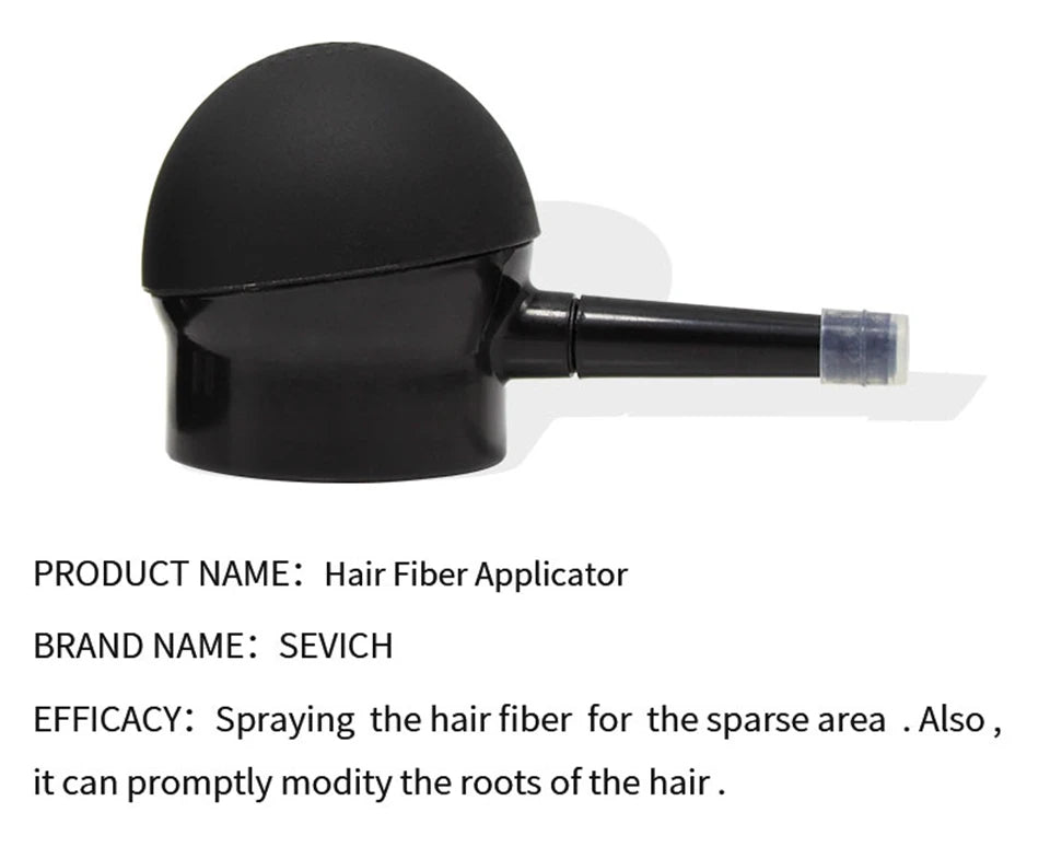 Sevich 10 Colors Hair Building Fibers Spray 100g Keratin Hair Fiber Refill Nozzle Applicator Pump For Hair Building Fiber Bottle