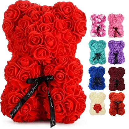 2024 New Artificial Flower Eternal Rose Teddy Bear for Mom Mother's Day Birthday Valentine's Day Anniversary Gifts & Decorations