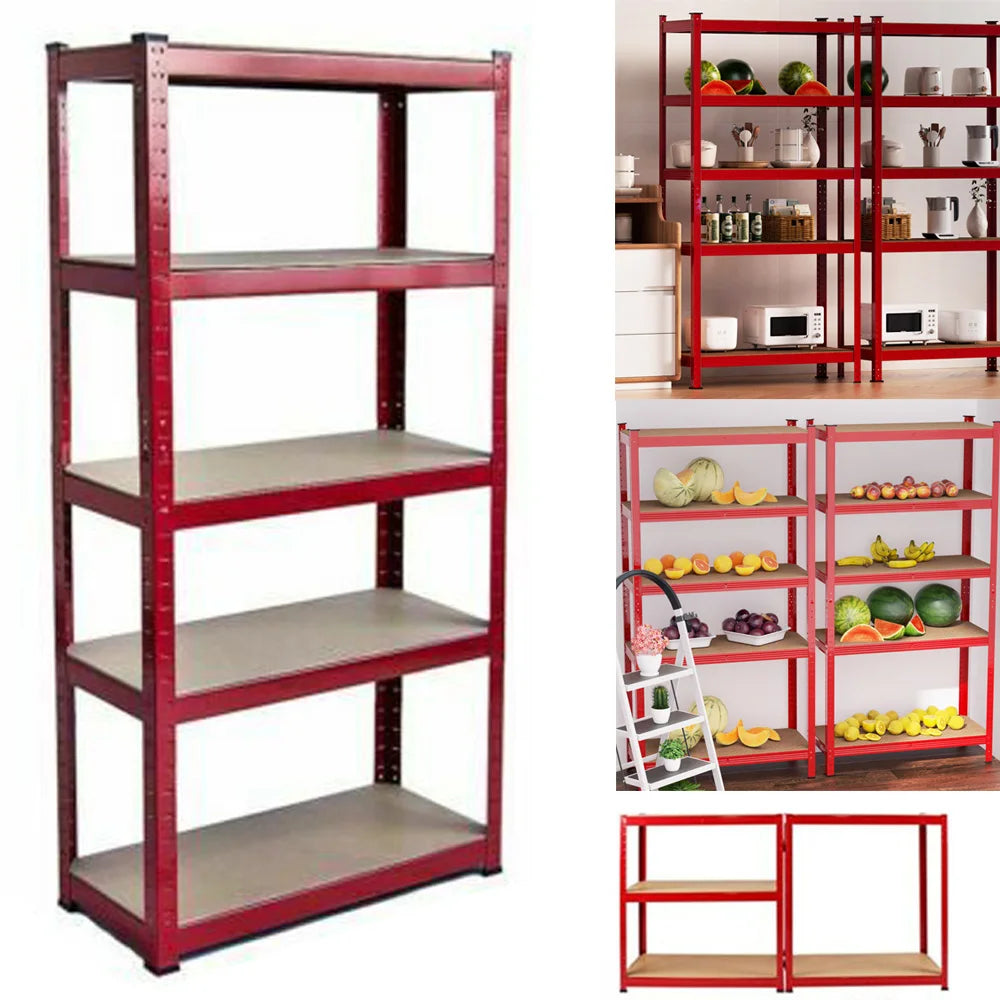 DayPlus Shelving Unit for Garages & Sheds 150x70x30cm Racking Storage Shelves Strong Metal Shelving 5 Tier Boltless Storage Unit