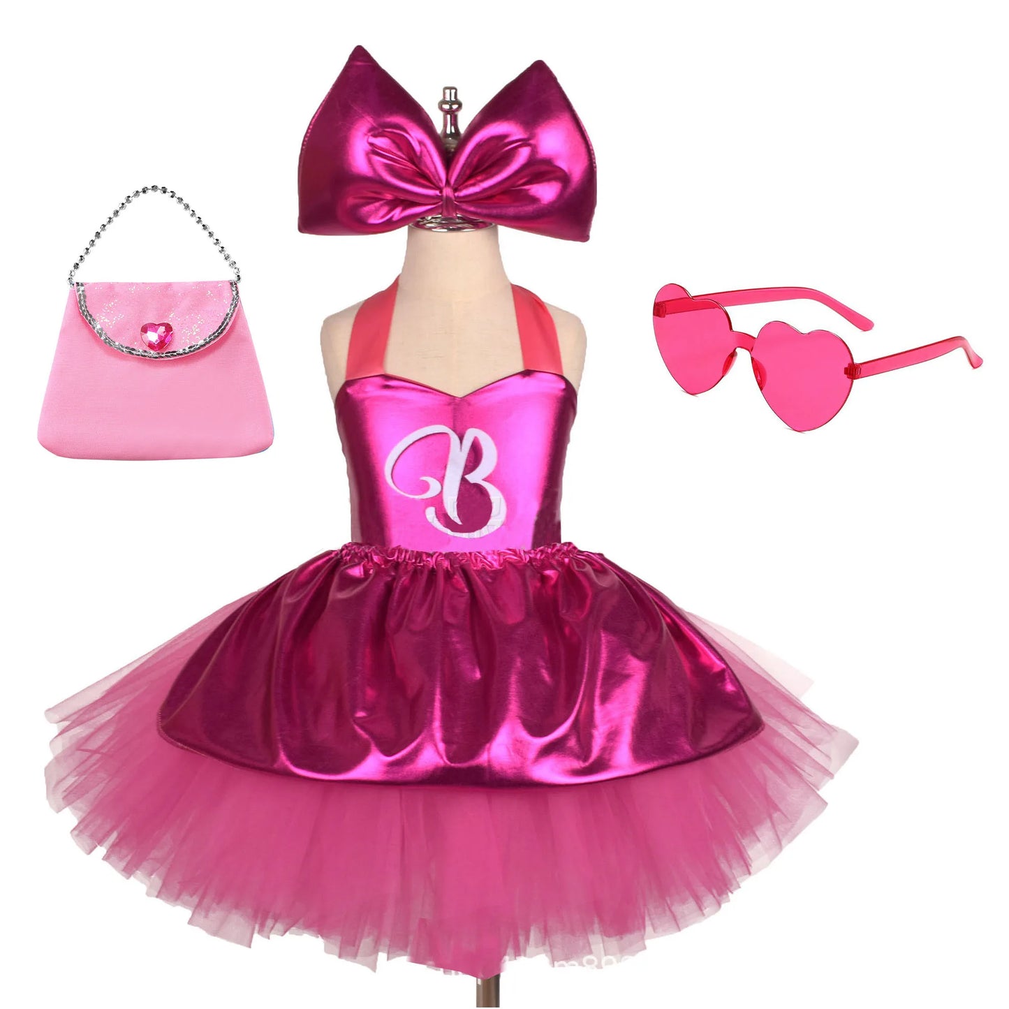 Shiny Toddler Little Girls Barbie Cosplay Costume Girls Barbie Birthday Party Dress Little Girls Fancy Halloween Dress Up