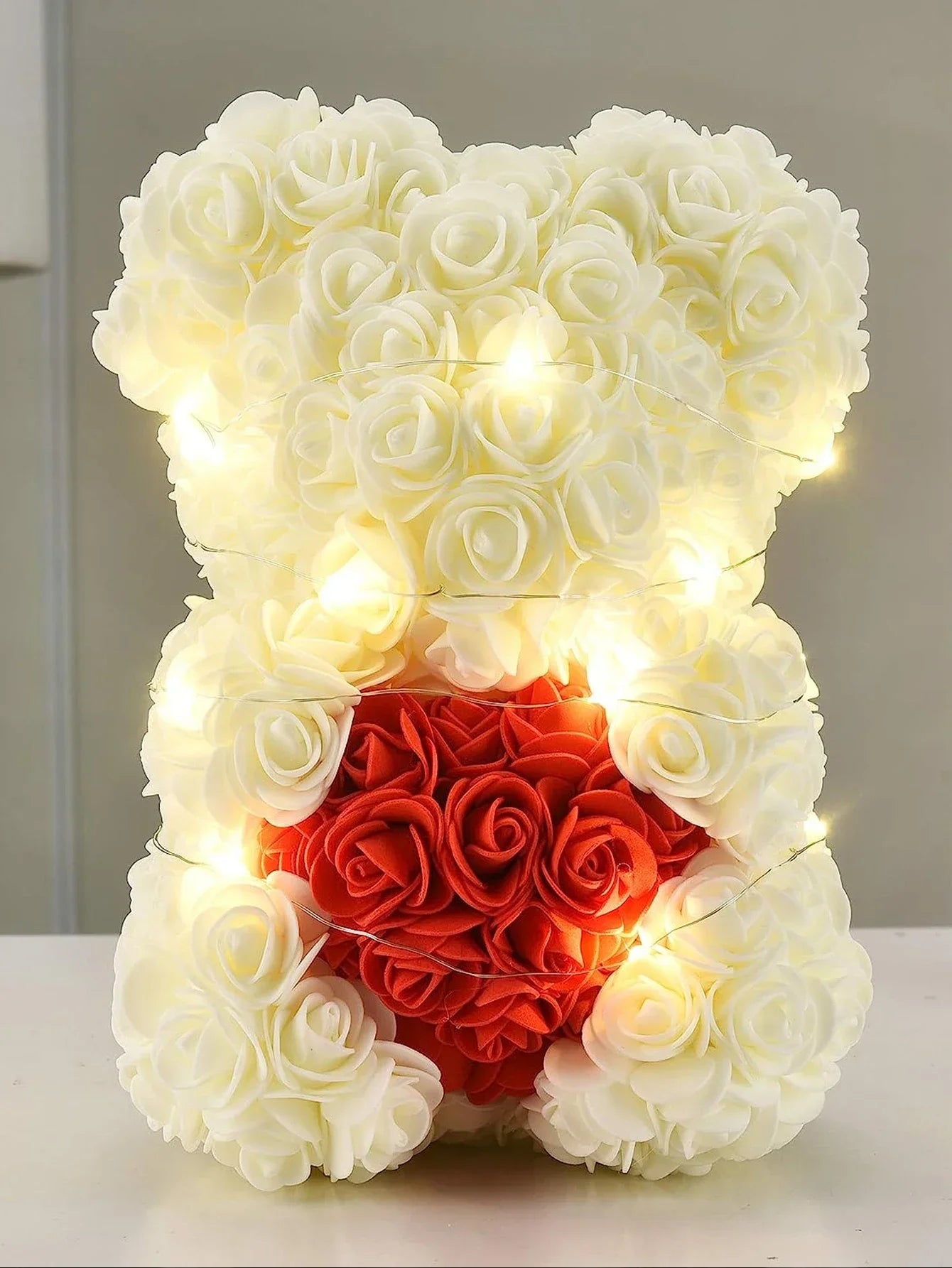 Mothers Day Mom Gifts Girlfriend Birthday Gifts Women Rose Teddy Bear Artificial Flower Anniversary Valentines Day Birthday Gift