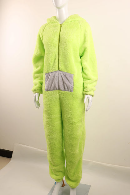 Kids Adult Teletubbies Costumes Soft Long Sleeves Piece Pajamas Costume Lala Home Clothes Cosplay Adult Unisex Party Wear