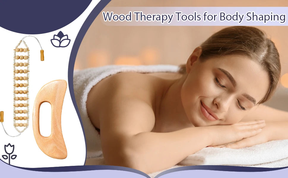 Wood Back Massage Roller Rope Tool
