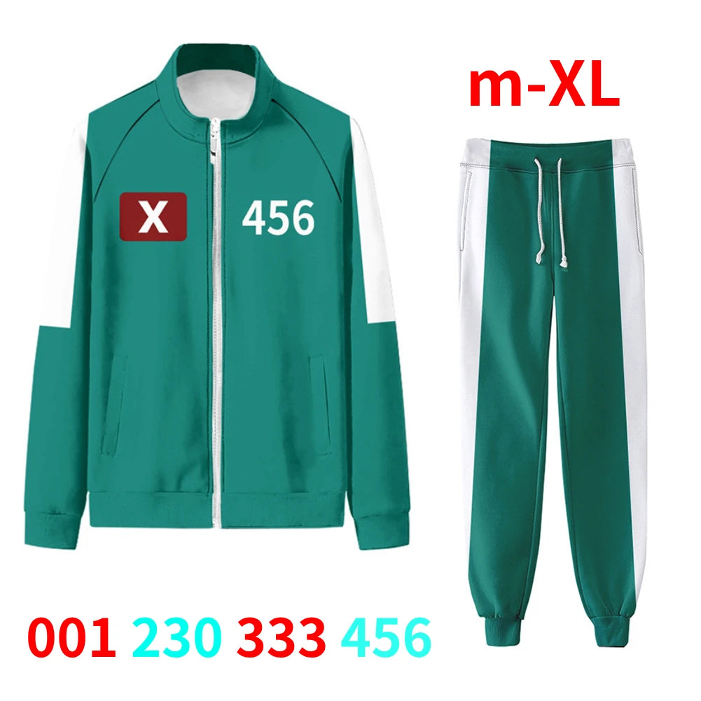 Season 2 Calamari Seong Gi-hun Cosplay Costume Games Kim Jun-hee Dae-ho Tracksuit Halloween Suit Unisex Sweatshirt Disguise