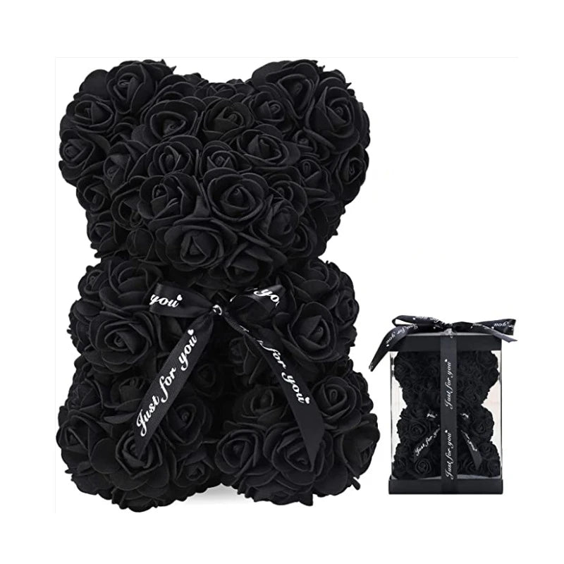 PE foam Bear Rose Teddy Bear  Artificial Rose Bear Home Decoration Anniversary Mother's Day Valentine's Gift Wedding Decor