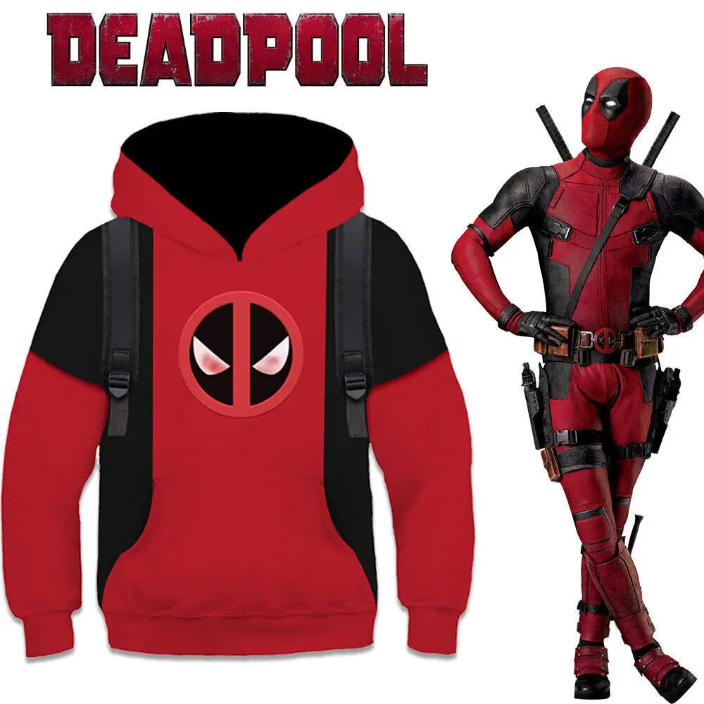 Hot Deadpool Woerine 3D Anime Jumpsuit Cosplay Christmas Kid Bodysuit