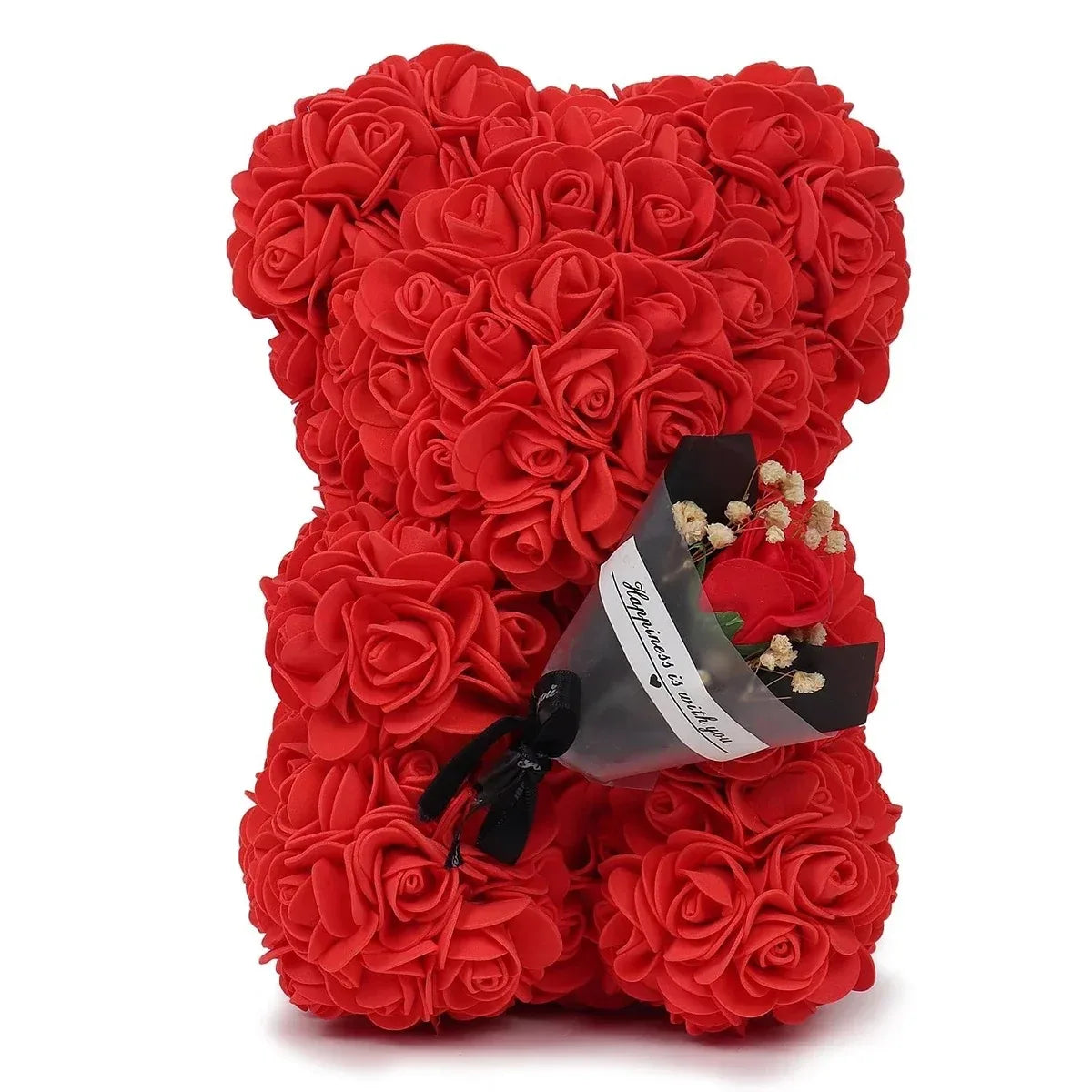 Artificial Rose Teddy Bear Rose Flowers Home Decor Valentine's Day Wedding Decora Anniversary 2024 Happy New Year(without box）